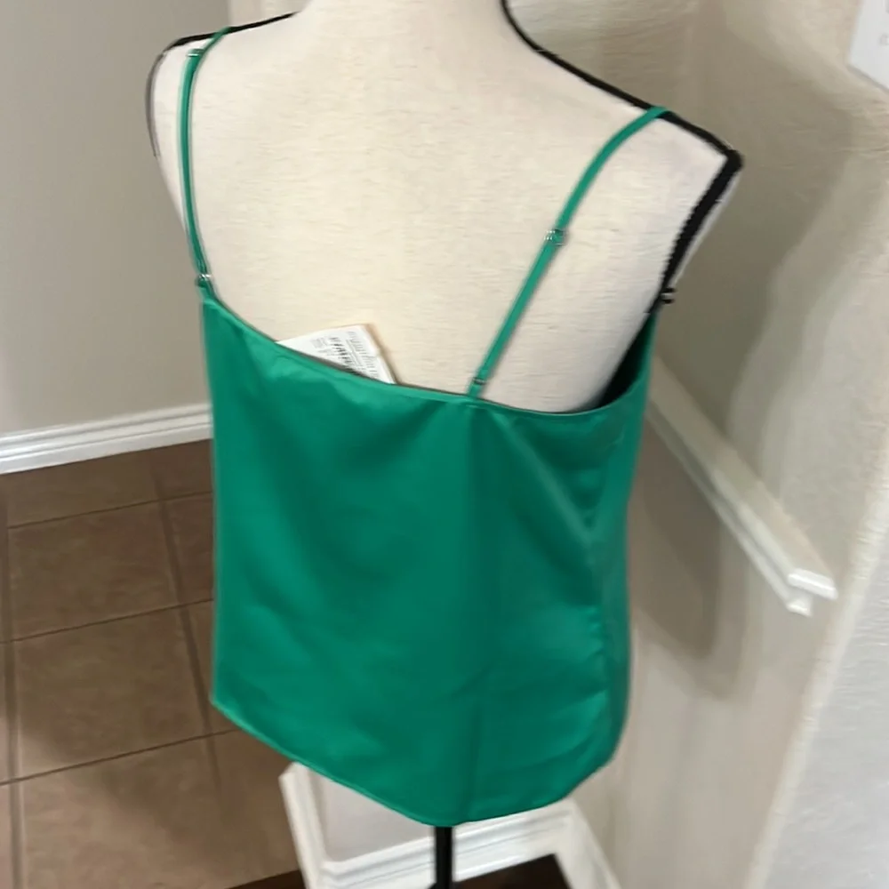 NWT J. Crew silky green (bright patina) cami top Size S